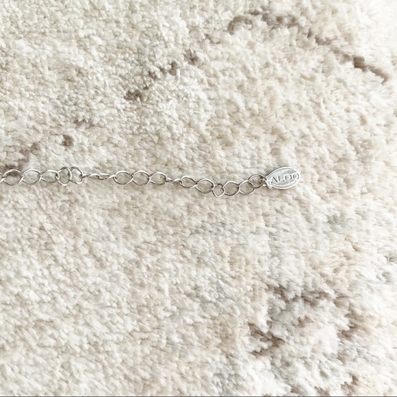 Aldo Silver Tone Long Chain Necklace - Picture 2 of 4